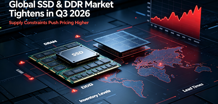 Globálny nárast cien SSD a DDR v 3. štvrťroku 2026 uprostred úzkych dodávok riadených AI; GUDGA udržiava stabilnú ponuku pre globálnych B2B partnerov